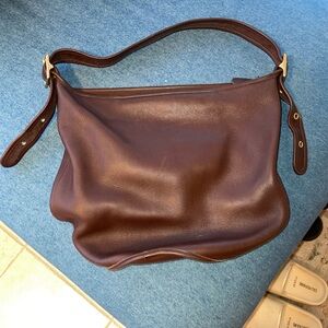 Brown leather COACH purse